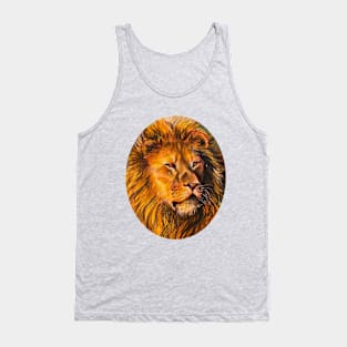 Colored Pencil Lion Tank Top